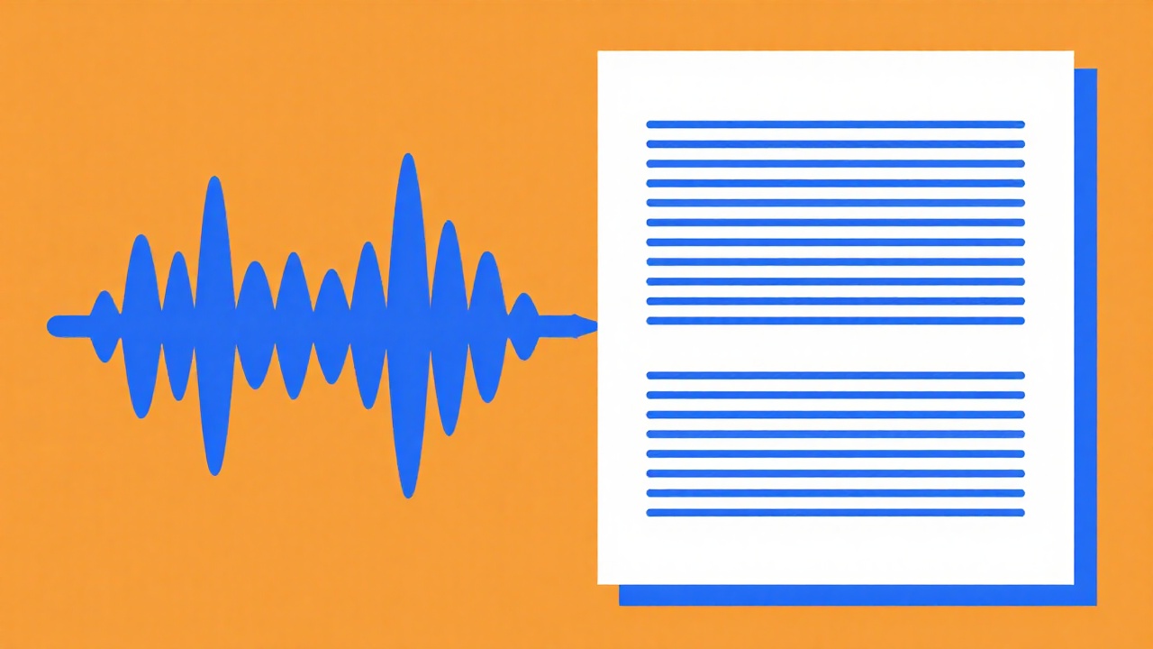 Une forme d'onde audio transformée en lignes de texte sur une page